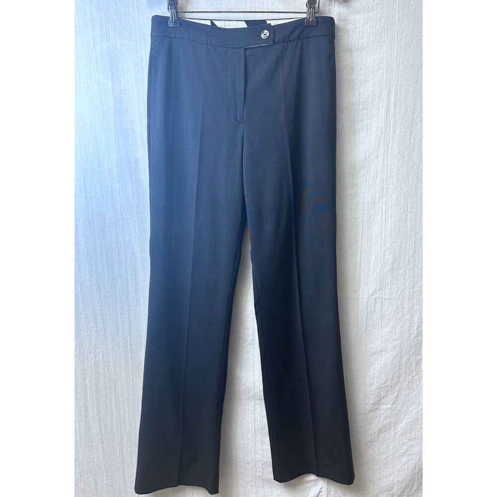 Didier Parakian Black Stretch Slim Flare Pants Women US 8 FR 38 Made Italy